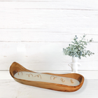 Sojawachskerze in Olivenholzschale