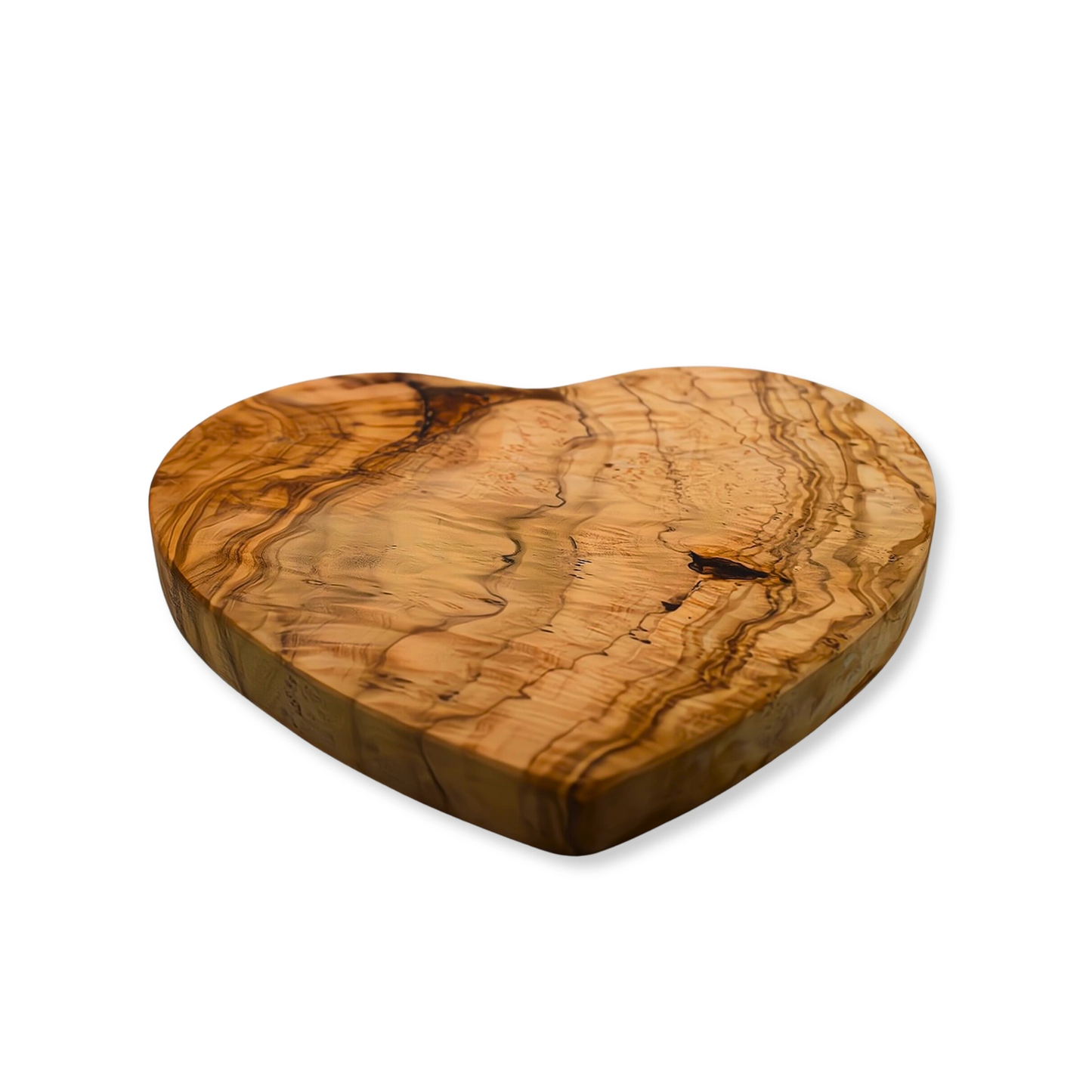Herz Frühstücksbrett aus Olivenholz