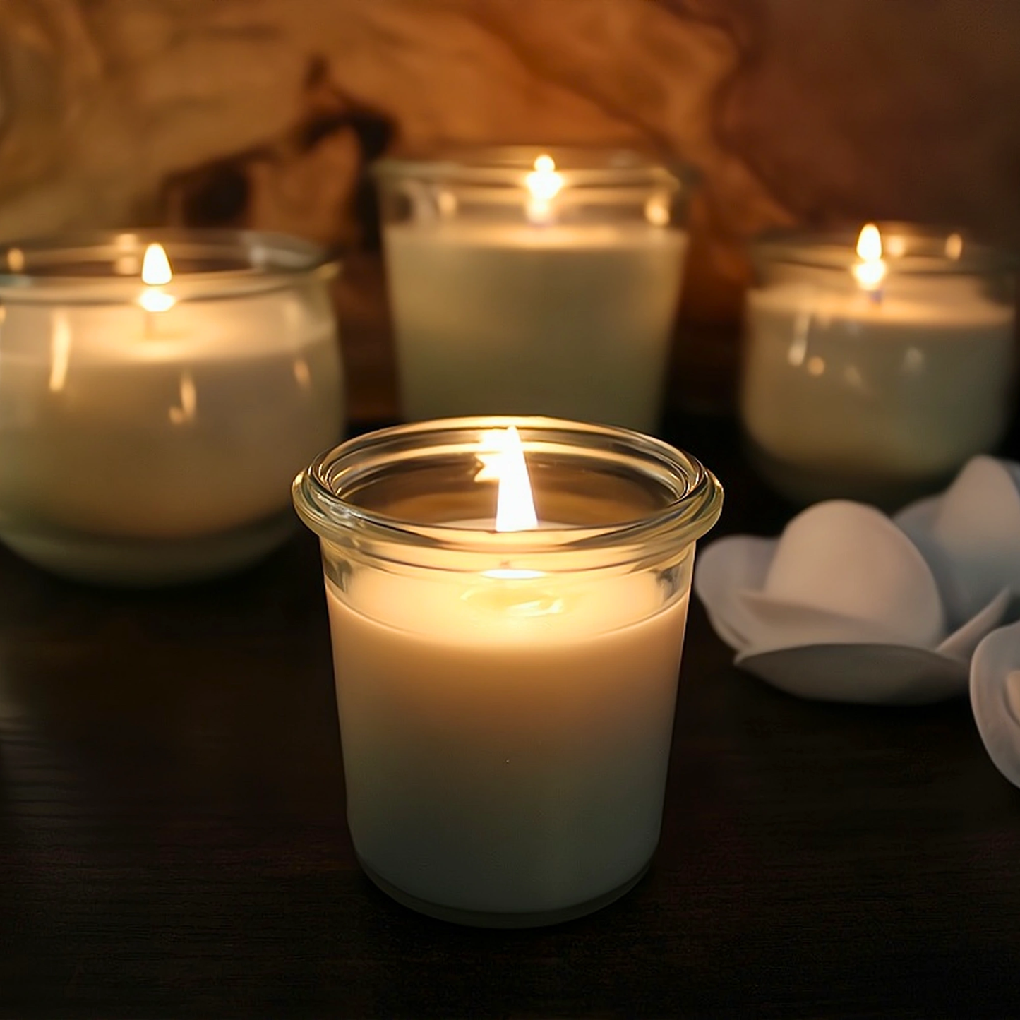 Citronella Kerze gegen Mücken Kerzenschein