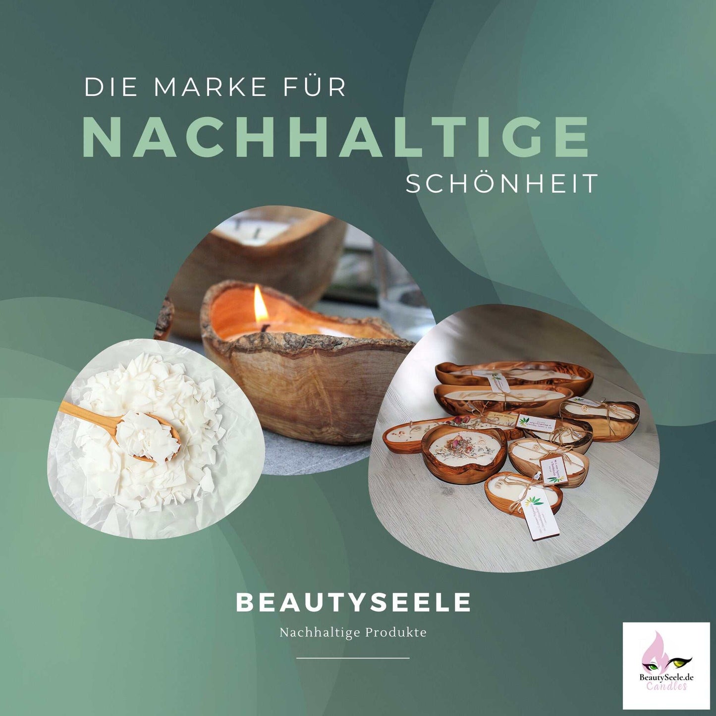 Hygge Duftkerze Sojawachskerze in Olivenholz