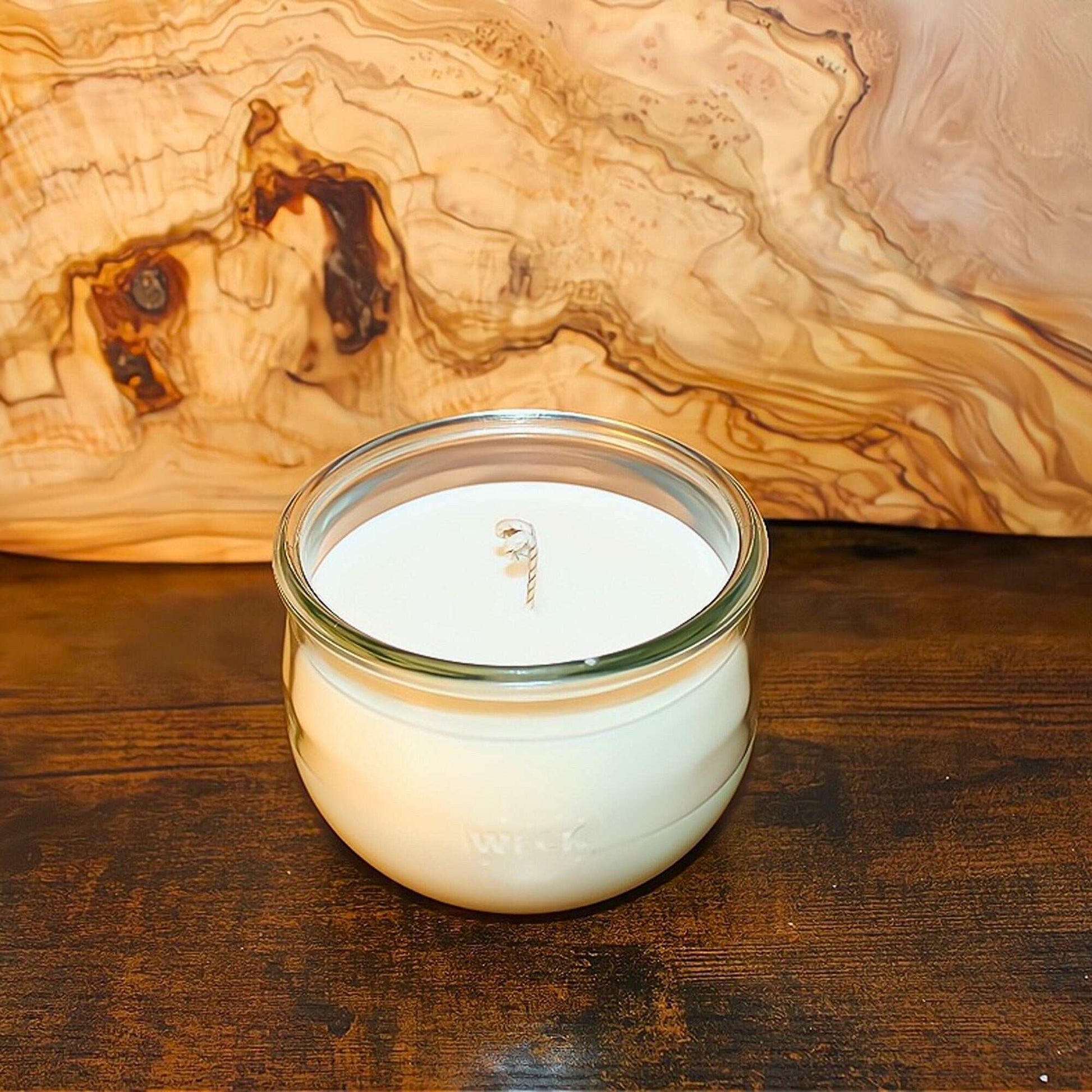 Sojawachskerze im Weck-Glas Duftkerze Kerze im Glas, Tulpenglas 580ml