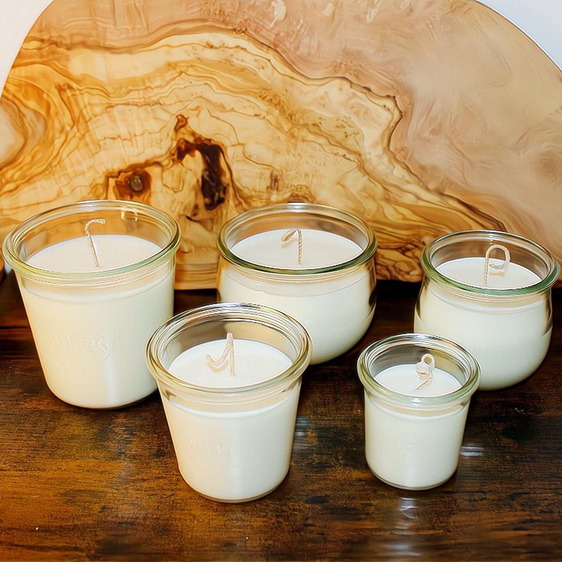 Sojawachskerze im Weck-Glas Duftkerze Kerze im Glas